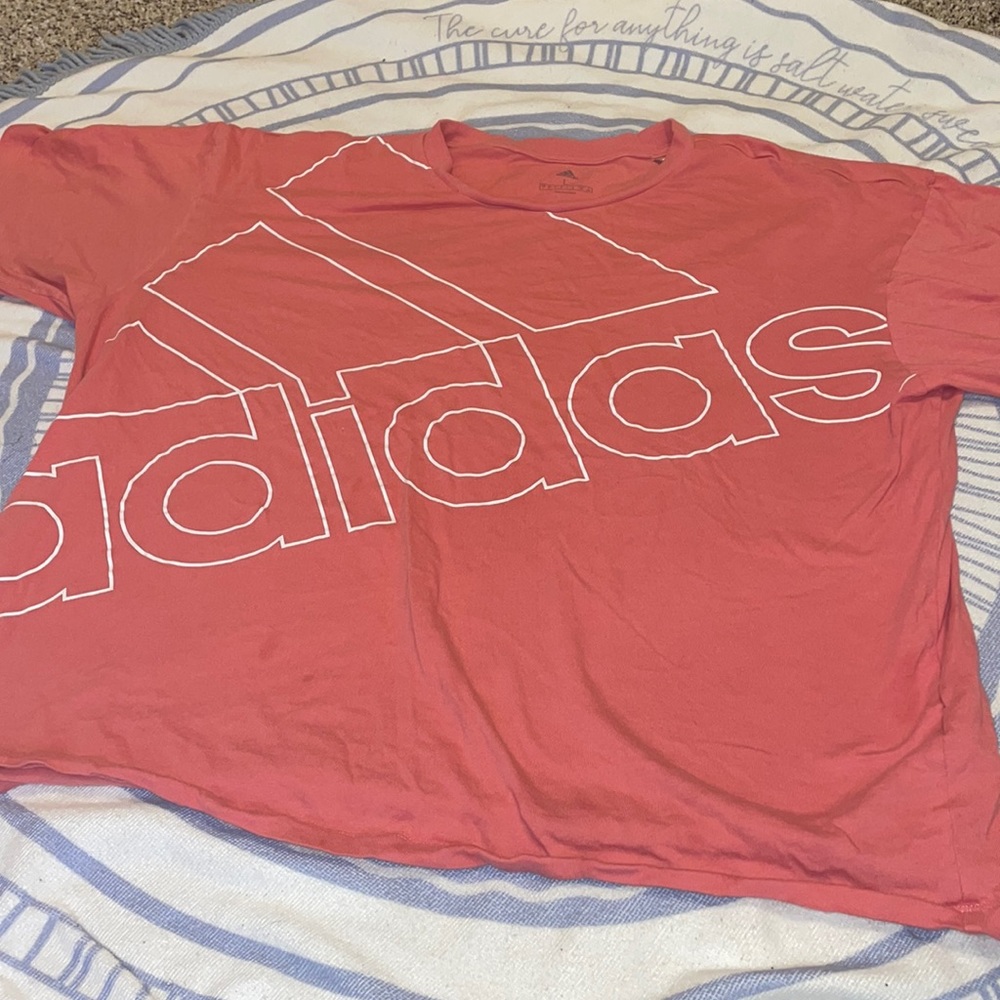 Peach Adidas Tee Size L